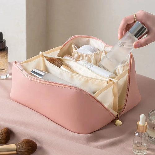 Cosmetiquera de Gran Capacidad Pro - Apertura 180° Elegante