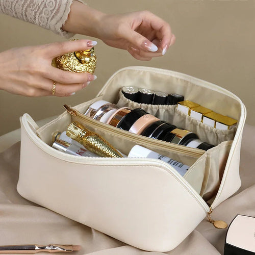 Cosmetiquera de Gran Capacidad Pro - Apertura 180° Elegante