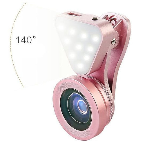 "Lente Aura Selfie 3-en-1: Iluminación y Estilo"