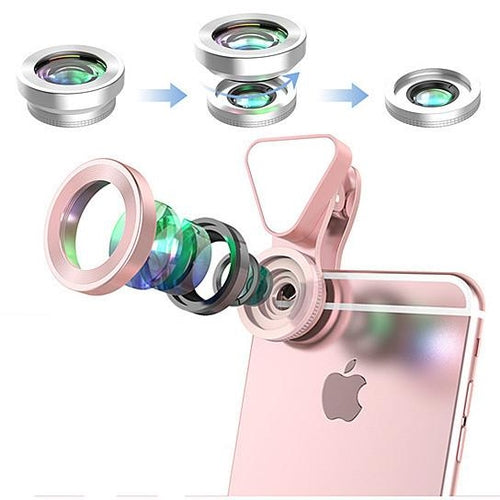 "Lente Aura Selfie 3-en-1: Iluminación y Estilo"